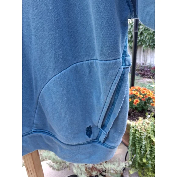 Free People Movement Metti Crewneck Sweatshirt M Dusty Teal Blue - Picture 4 of 11